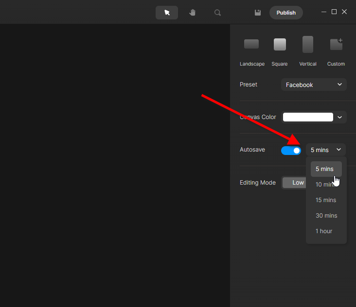How to enable autosave create studio support desk